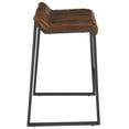 thumbnail image 5 of Home Square Grain Leather Counter Stool in Heritage Bark Brown - Set of 3, 5 of 6