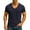 Navy, variant on Men's Solid Color V-Neck T-Shirt Short Sleeve Casual Top Soft & Lightweight For Spring And Summer Daily Wear Basic Clothing,Black,XXXL