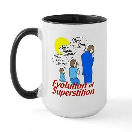 

CafePress - Evolution Of Superstition Large Mug - 15 oz Ceramic Large Mug