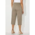 thumbnail image 2 of Catherines Women's Plus Size Stretch Knit Waist Cargo Capri, 2 of 4