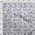 thumbnail image 3 of oneOone Polyester Spandex Medium Purple Fabric Floral Craft Projects Decor Fabric Printed By The Yard 56 Inch Wide, 3 of 5