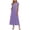 Purple, variant on Qiopertar Women's Summer Casual Dress Loose Flowing Strappy Lapel Long Dress with Side Pockets Solid Color Sleeveless Maxi Dress, Hot Pink M
