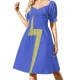 thumbnail image 1 of Vestido Kamala de manga corta, vestidos para mujer, vestidos de verano, vestidos de fiesta, vestidos de noche para mujer, 1 of 7