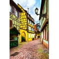 thumbnail image 2 of Bolokofsky, Ronald 13x18 Black Ornate Wood Framed with Double Matting Museum Art Print Titled - Narrow Streets of Colmar II, 2 of 4