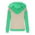 thumbnail image 5 of Charella Women's Cute Hoodies Petal Shape Pullover Sweatshirt Long Sleeve Tops with Pockets Green,XXL, 5 of 5