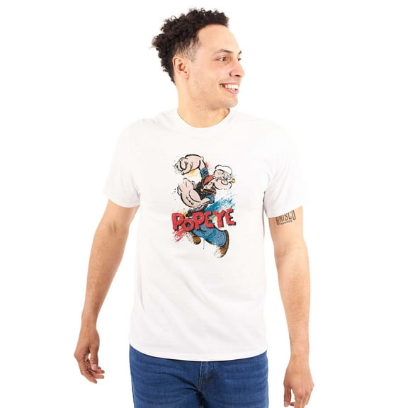 Popeye the Sailor Retro Cartoon Comic Unisex Plus Size Graphic Tee Brisco Brands 3X