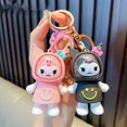 thumbnail image 2 of Woan cartoon Kuromi luminous keychain creative night light keychain bag, pendant, claw machine toy gift, 2 of 9