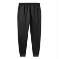 thumbnail image 4 of Mens Heavyweight Fleece Lined Jogger Trousers Elastic Cuff Casual Winter Sweatpants with Zipper Side Pockets for Daily Wear, 4 of 9