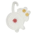 thumbnail image 2 of CEHVOM Cat Butt Funny Drink Mat Handmade Crochet Mat Absorbent Mat Suitable For Home Office Decoration Cat Love Cat Gift Clearance, 2 of 6