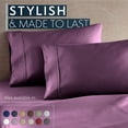 thumbnail image 2 of HC Collection 4 Piece Bed & Pillowcase Sheet Set 1800 Series Egyptian Quality, Double Brushed Microfiber Bedding, California King, Eggplant, 2 of 9