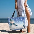 thumbnail image 6 of Balery Christmas Snowman In The Snow Beach Travel Bag - Water-Resistant, Large Capacity Lightweight Tote with 7 Pockets for Women and Men - Perfect for Beach, Pool, Gym, and Travel, 6 of 7