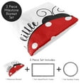 thumbnail image 5 of Sweet Jojo Designs Little Ladybug Red Black and White Fleece Milestone Baby Blanket 3 Piece Set, 5 of 6