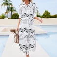 thumbnail image 3 of Music Notes Art Decor Sheet Music Staff Gift Long Sleeved Shirt Dress loose summer dress Dresses, 3 of 6