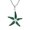 Green, variant on Charming Stella Maris Green Malachite Sterling Silver Starfish Necklace