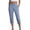 Blue, variant on Tqcoqu Capri Pants for Women High Waisted Loose Fit Elastic Waist Casual Capris Trousers with Pocket,Beige,Women's S-XXXL