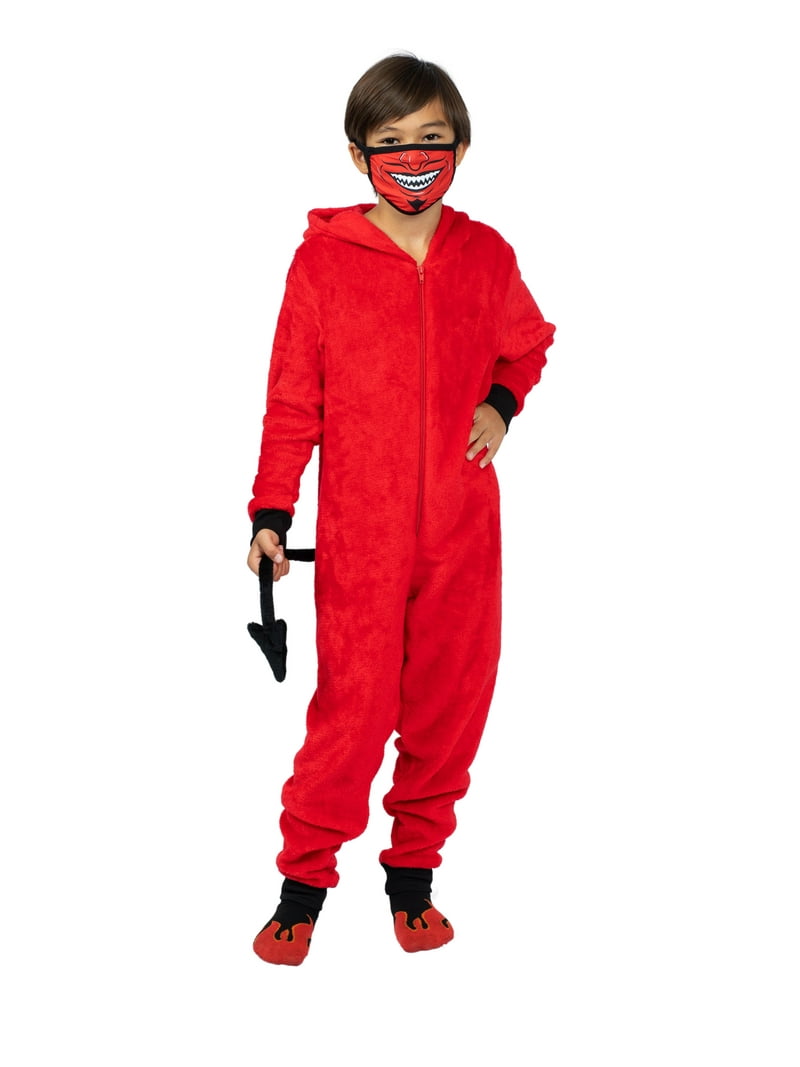 DEVIL KID'S セットアップ Prestigez Boys Family Devil Onesie Pajama Costume Union Suit