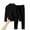 Black, variant on Zpanxa Boys Thermal Base Layer Set Winter Fleece Lined Crew Neck Top and Pants Soft Warm Underwear for Children 5-12 Years Cold Weather