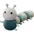 thumbnail image 2 of Long Sleeping Pillow Caterpillar Plush Doll-Macaron Green 100cm, 2 of 6