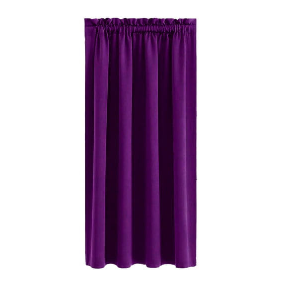 Bfogop Simple Style in Solid Ccolor Blackout Curtains for Bedroom Thermal Insulated Window Curtain Panels Energy Saving Rod-Through Curtains for Living Room 37*63in,Purple