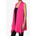 thumbnail image 3 of TheMogan Women's Long Vests Sleeveless Draped Lightweight Open Front Cardigan, 3 of 7