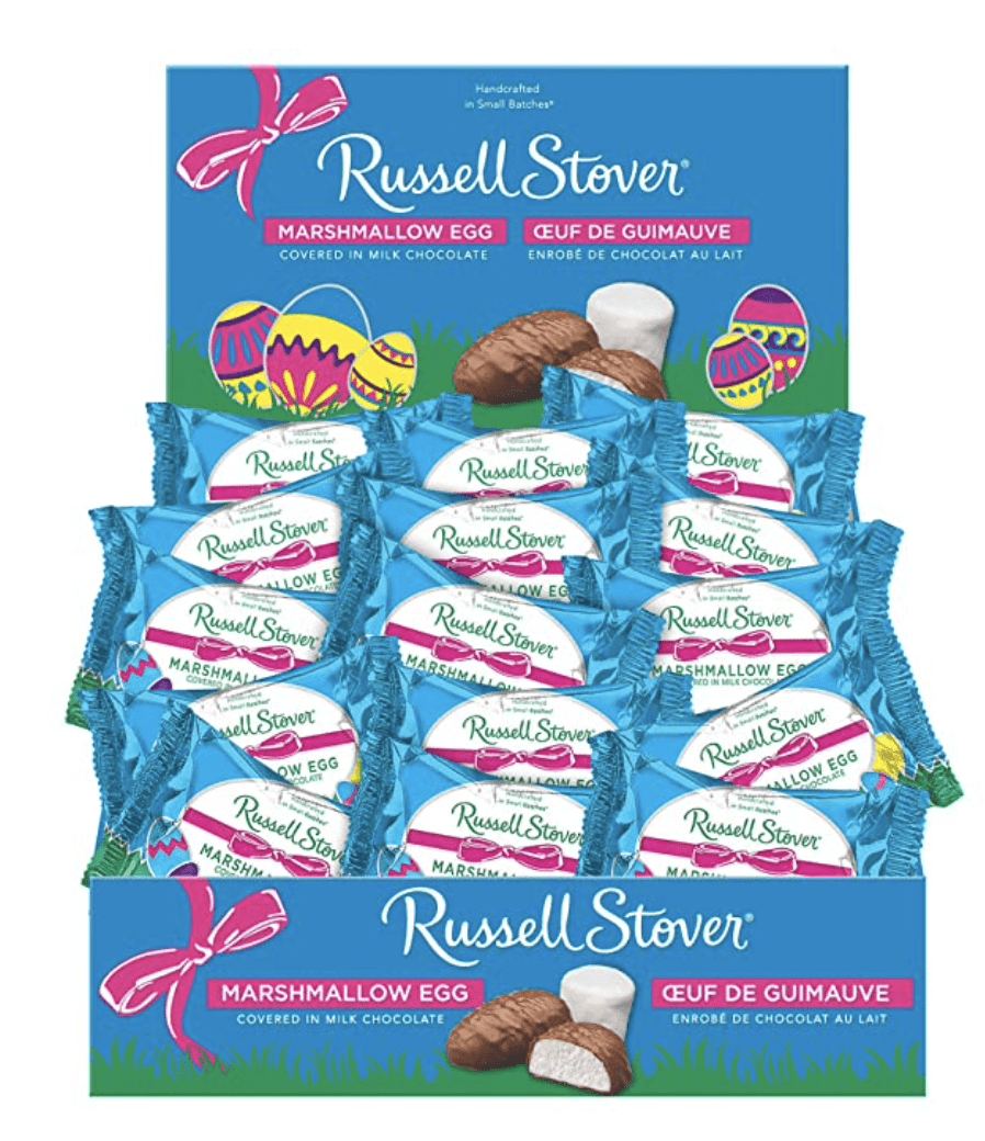 Russell Stover Marshmallow & Milk Chocolate Easter Eggs, 1 box contains