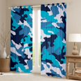 thumbnail image 2 of Homewish Abstract Camouflage Black Out Curtains for Kids Children Teens,Blue Black Curtains Pack of 2 (42x63 Each),Geometric Camo Bedroom Curtains,Luxury Bedroom Decor, 2 of 6