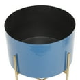 thumbnail image 5 of DecMode 12"W, 15"H Metal Modern Planter, Blue, 1-Piece, 5 of 9