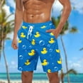 thumbnail image 2 of Virmaxy Men's Hawaiian Board Shorts Quick Dry Swim Trunks Shorts with Elastic Waist Drawstring Summer Shorts for Resort Lounging Blue-3 S, 2 of 5