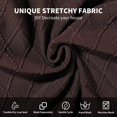 thumbnail image 4 of Stretch Jacquard Dining Chair Seat Covers, Removable Washable Anti-Dust Upholstered Chair Seat Cover for Dining Room, Kitchen, Office (Set of 2, Coffee), 4 of 7