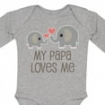 thumbnail image 4 of Inktastic My Papa Loves Me Grandchild Boys or Girls Long Sleeve Baby Bodysuit, 4 of 5