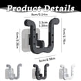 thumbnail image 3 of 1 Pack Wall Mounted Shoe Rack,Hanging Shoe Organizer Shelf with Sticky Hanging Mounts,Door Shoe Hangers with Hooks for Slippers Storage,Shoe Holder,Wall Shoe Rack,Wall Mounted Shoe Storage,Clear, 3 of 5
