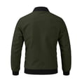thumbnail image 4 of IAJDKMEK Men's Casual Utility Jacket - Winter Workwear Style, Zip-Up with Pockets, Comfortable Jackets for Men Everyday,Army Green L, 4 of 5