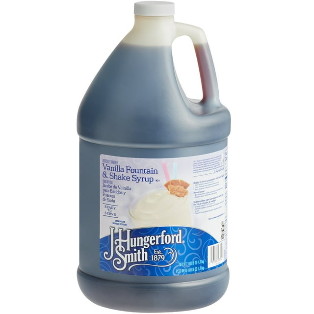J. Hungerford Smith Sirop pour Fontaine à la Vanille et Milkshake 1 Gallon - 4/caisse