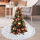 thumbnail image 4 of Falda para árbol de Navidad con plumas de poliéster, suave, gruesa, color blanco nieve, rústica Multicolor 122cm, 4 of 8