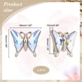 thumbnail image 2 of 4Pcs Rhinestone Butterfly Belt Buckle Decorative Buckle Clasp for DIY Women Butterfly Waist Belt Buckle Butterfly Shape AB Color Button for DIY Waist Belt Jacket Bags Garment Decoration, 2 of 7