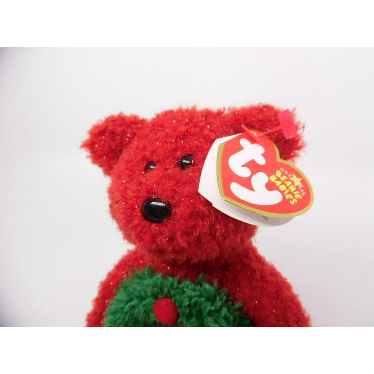Ty Beanie Babies 2006 Holiday Teddy the Bear Red with Wreath