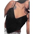 thumbnail image 1 of Txlixc Chaleco de cuello colgante de verano femenino blusa negra sin mangas con cuentas en la espalda Txlixc moda, 1 of 9