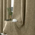 thumbnail image 3 of RISSIEN Burlap Linen Farmhouse Curtains 96 inch Length 2 Panels for Living Room Textured Thick Light Filtering Privacy Window Curtain Drapes with Grommet for Bedroom 8ft (52x96 Coffee), 3 of 8