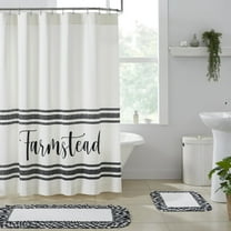 VHC Brands, Sawyer Mill 'Farmstead' Shower Curtain, Black, 72x72
