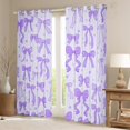 thumbnail image 2 of Erosebridal Kawaii Bowknot Curtains and Drapes (38Wx54L),Cartoon Stars 30%-50% Blackout Curtains for Bedroom,Cute Bow Curtains Pack of 2 (38Wx54L),Bow Tie Bedroom Decoration, 2 of 6