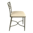 thumbnail image 4 of Hillsdale Wimberly 18" Fabric & Metal Vanity Stool in Cream/Champagne Gold, 4 of 16