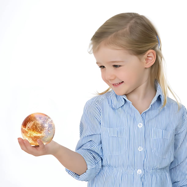 Fiudx Esfera de Cristal, Lámpara de Cuentas Inspirada En Galaxias, Bola de Cristal Premium, Diseño Colorido y de Ensueño, Idea de Regalo Única, Decoración Del Hogar, Obra de Arte Coleccionable, Calid