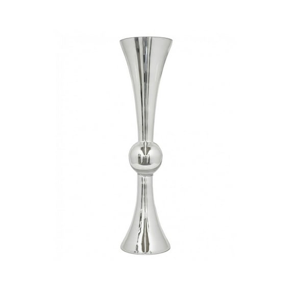 WGV Silver Reversible Trumpet Vase - 9" Wide x 35" Height, Good quality, Heavy Weighted Base - 1 Pc