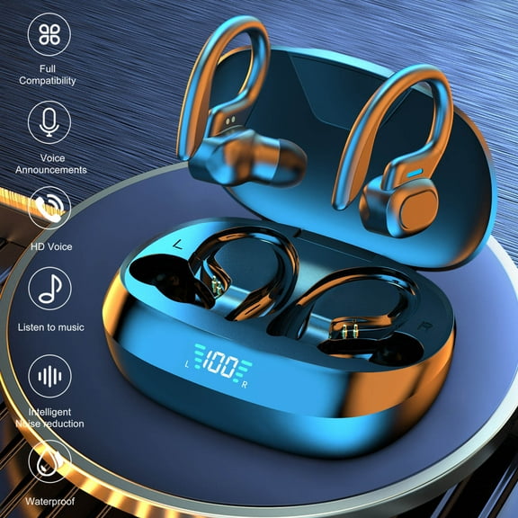 FYHALE Bluetooth Headset High-capacity Ear Mounted Bluetooth Headset with Digital Display