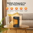 thumbnail image 4 of ATUPEN Space Heater, 1500W PTC Fast Portable Electric Heater with 70° Oscillation & Timer for Bedroom, 4 of 8