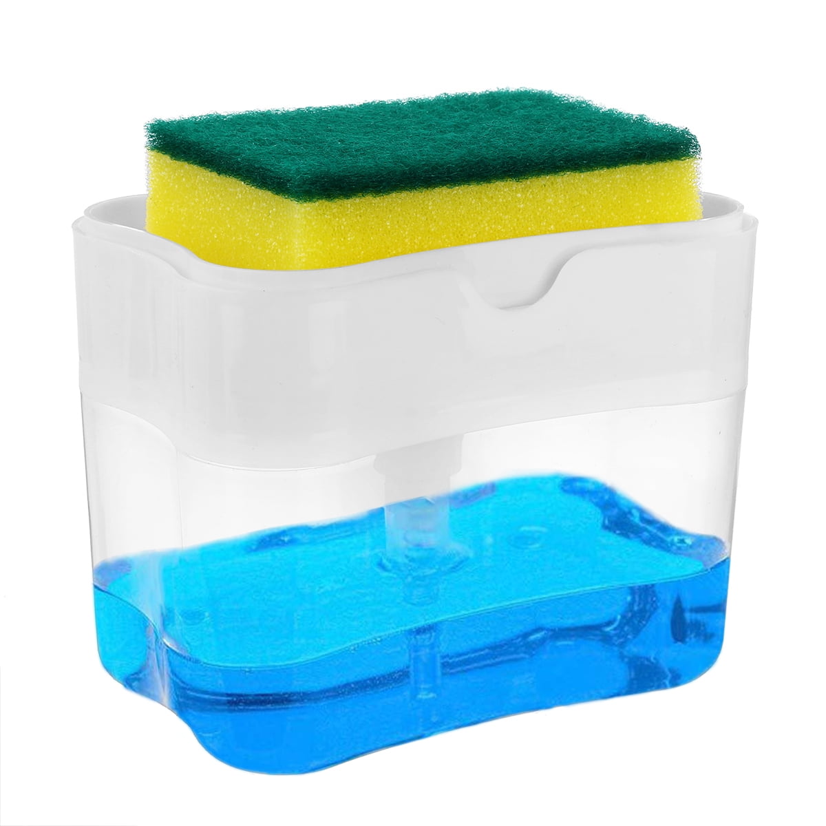 Soap Pump Dispenser & Sponge Holder for Dish Soap and Sponge for Kitchen 