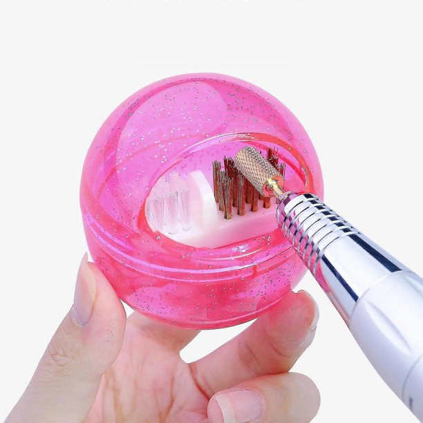 Cepillo de limpieza para brocas de uñas, cepillo de alambre de cobre para quitar el polvo, estuche de limpieza, cabezal de pulido suave y duro, limpiador de cepillos, herramientas para decoración de u