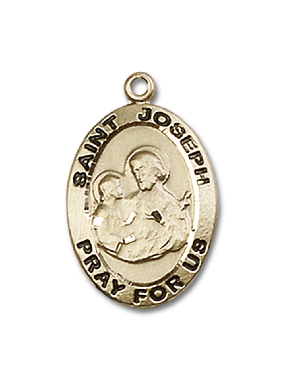 14kt Yellow Gold St. Joseph Medal 3/4 x 1/2 inches - Walmart.com