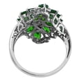 thumbnail image 3 of 3.12 Ctw Chrome Diopside 925 Sterling Silver Women Christmas Cocktail Ring, 3 of 8