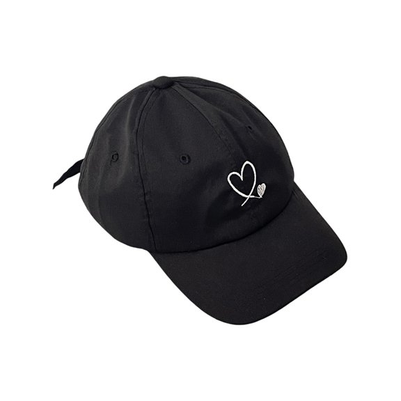 Sporty Adjustable Trendy Baseball Caps with Heart Print Casual Outdoor Sun Hat for Men and Women Daily Wear